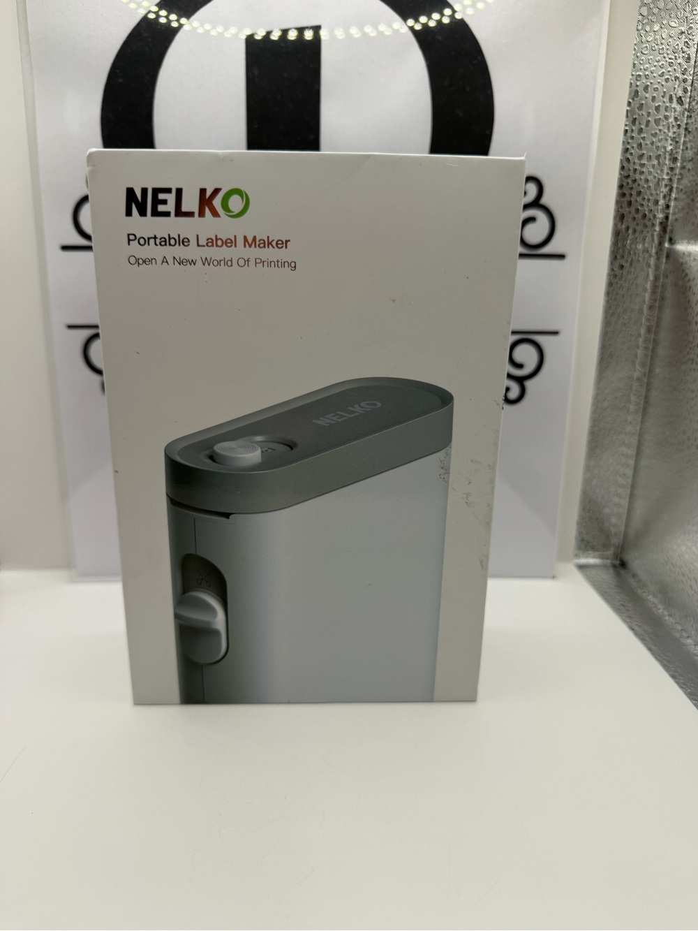 Portable Label Maker in White and Gray